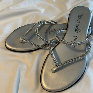 Toscanella silver sandals made in Italy size71/2